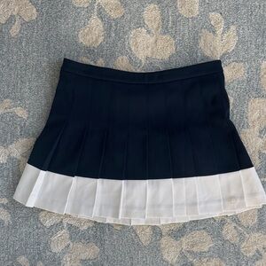 Tory Sport Navy and White Pleated Mini Skirt